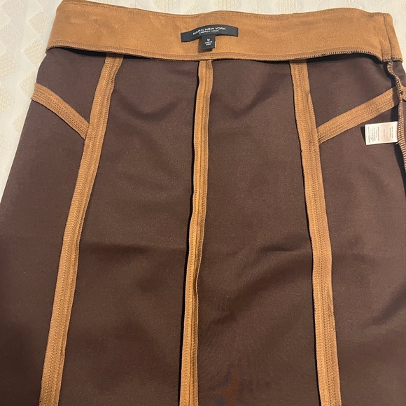 Marc New York Andrew Marc Cognac Vegan Suede Pencil Skirt - Picture 4 of 5